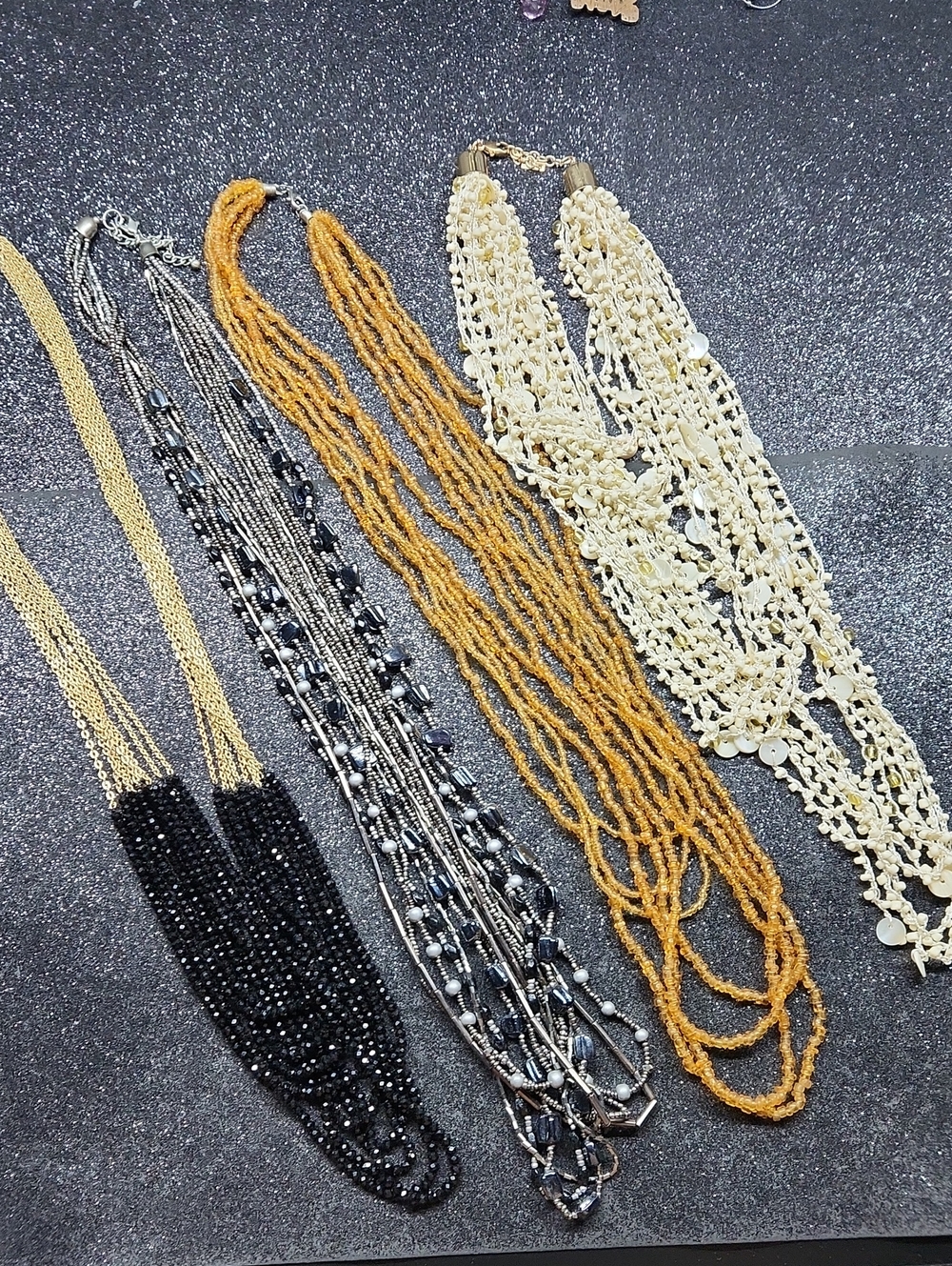 Multi-Strand Beaded Necklace Bundle